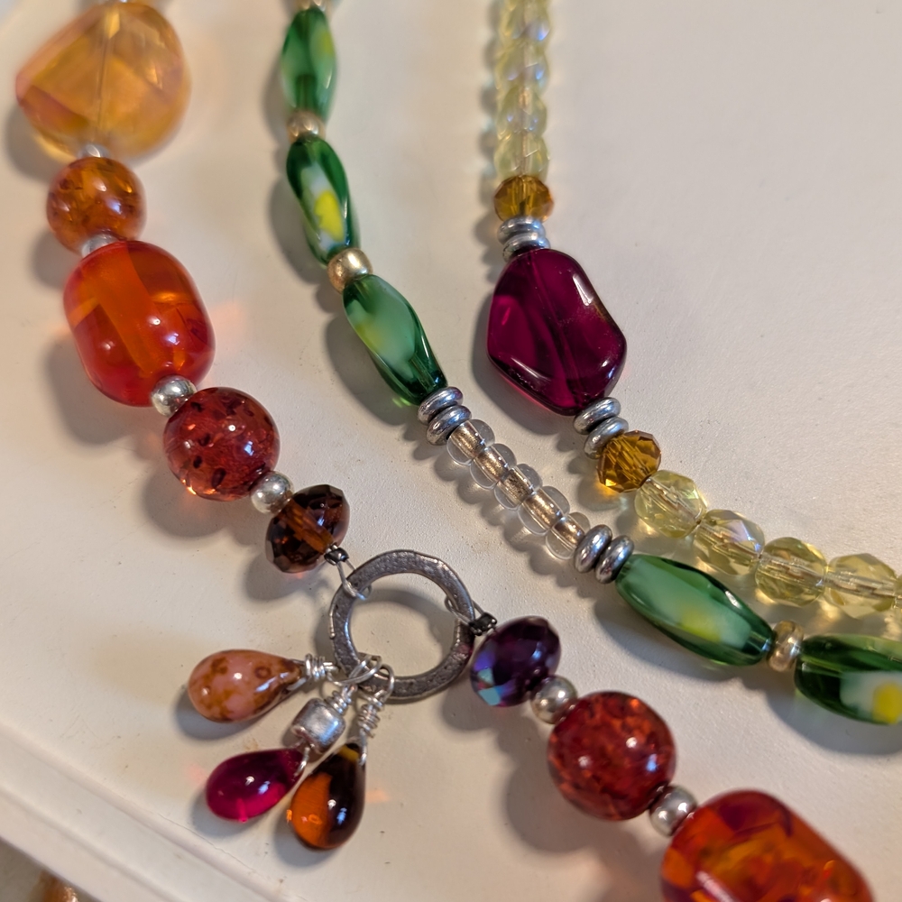 Artisan Handmade Multicolor Beaded Layered Necklace